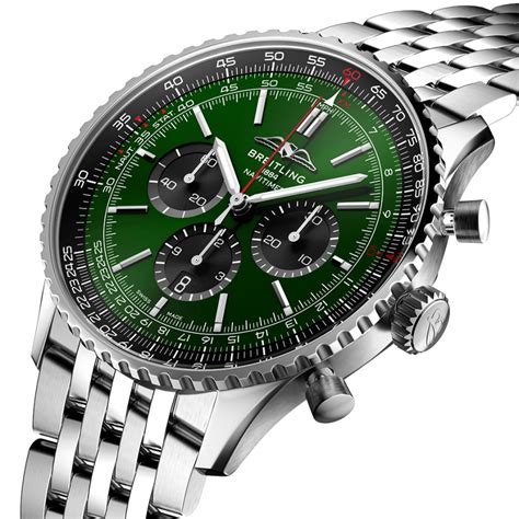 breitling b01 green|breitling navitimer b01 review.